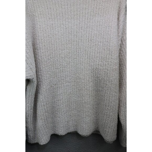 Barefoot Dreams Cozy Chic Ivory Plush Long Sleeve Sweater-3X-Soft - Picture 10 of 11